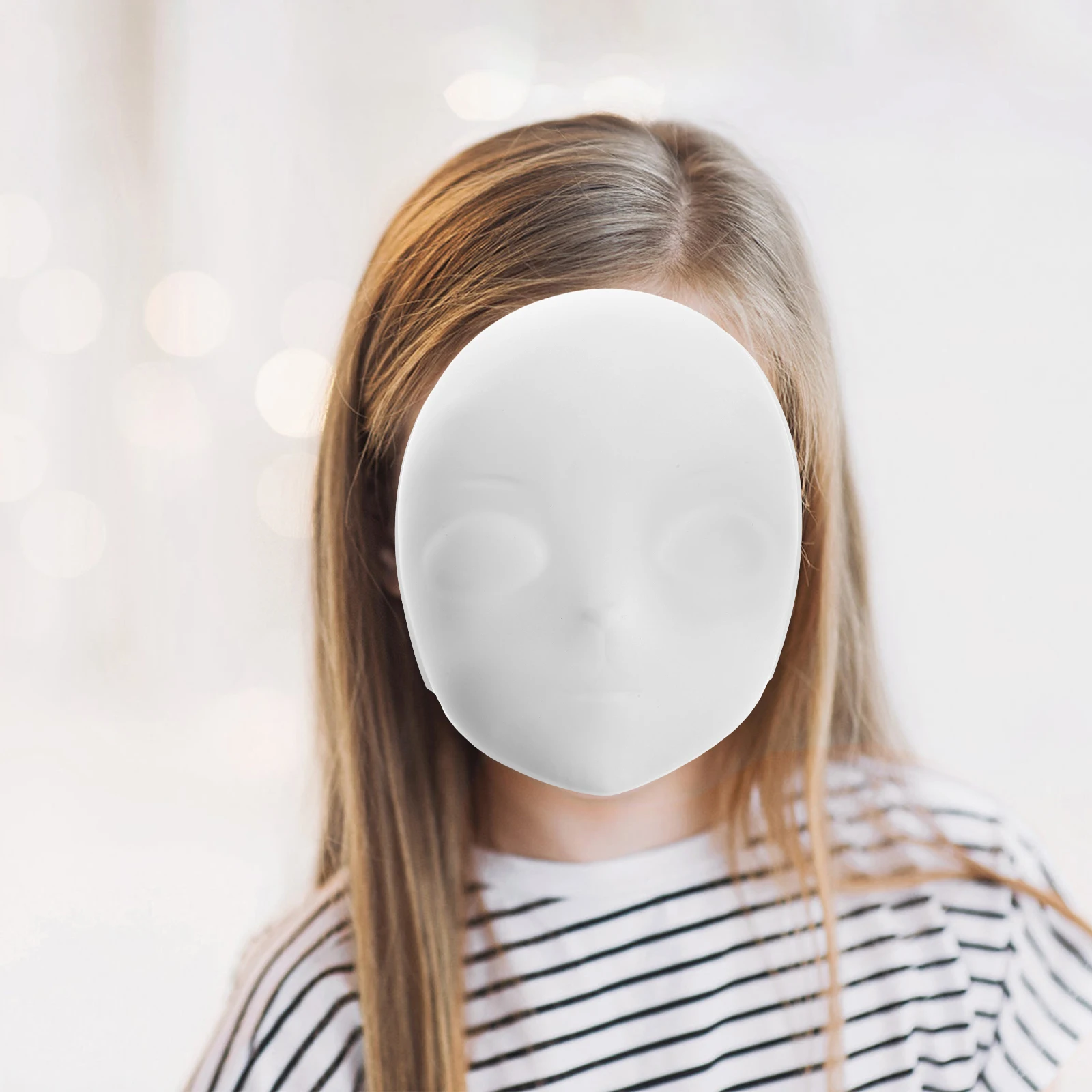 

4 Pcs White Pvc Painting Mask Hand Painting Masks Full Face Masks Masquerade Costume Cosplay Accessory