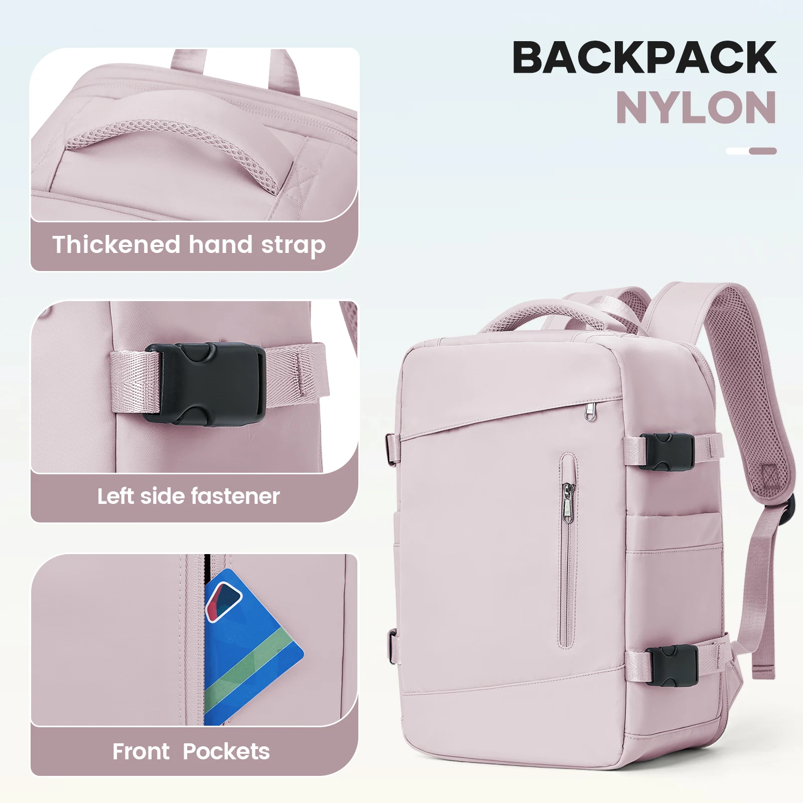 الطيران Ryanair 40x20x25 حقيبة الظهر أكياس تخزين الهواء فراغ مع حقيبة السفر للرجال والنساء، حقيبة المقصورة حقيبة الأعمال المحمول #5