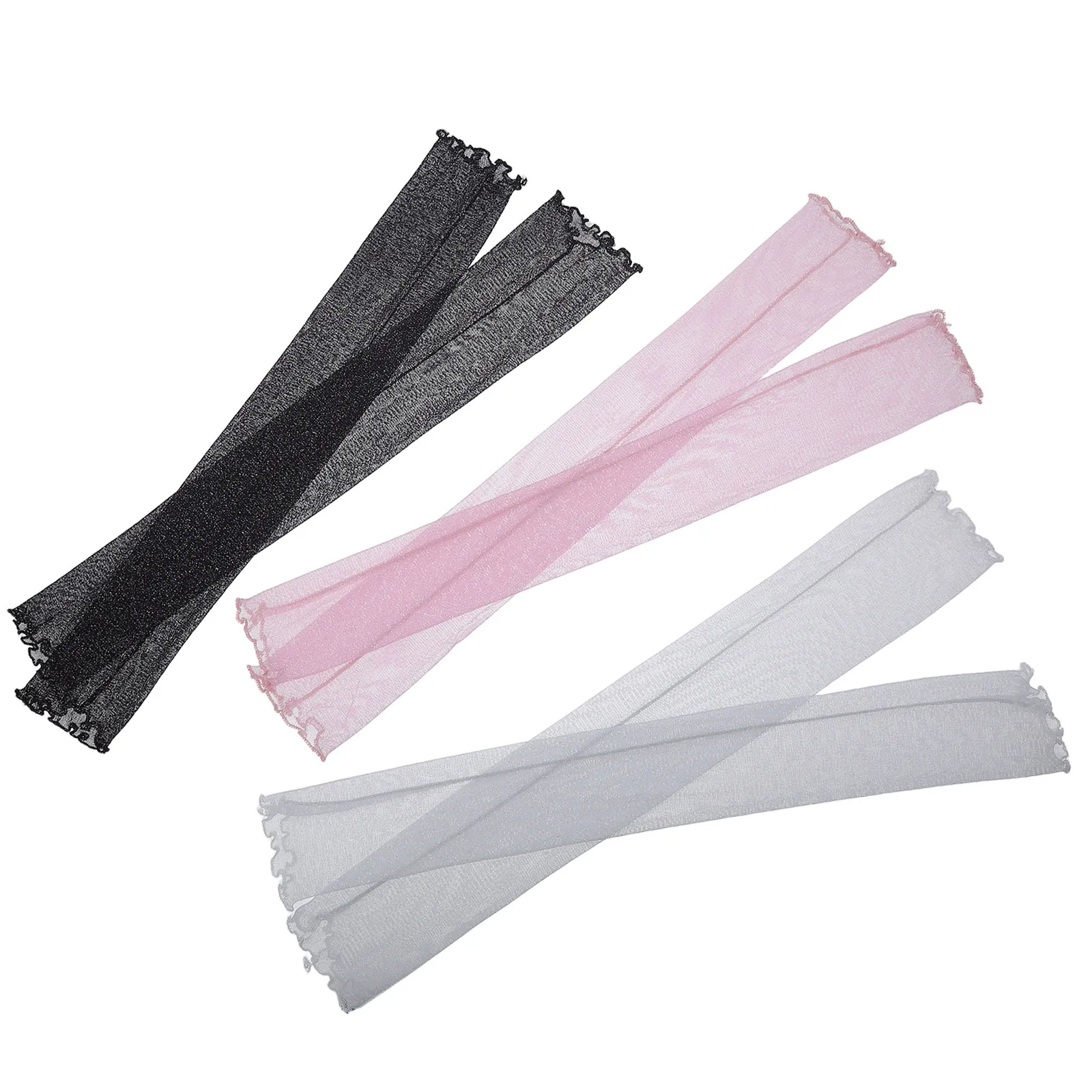 

3Pairs Lace Sun Sleeves for Women Fingerless Breathable Ultralight Arm Covers Uv Protection Summer Outdoor Party Tea Arm Sleeves