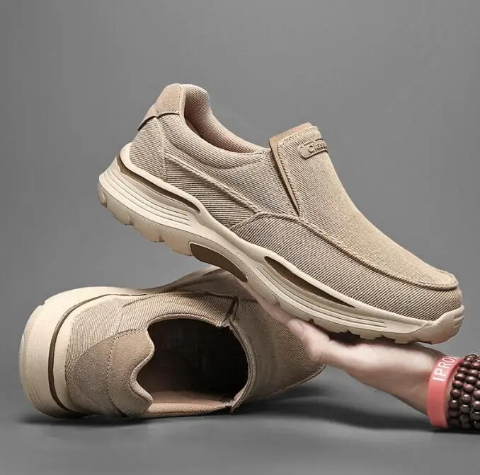 

Мужская повседневная обувь, парусиновые дышащие лоферы, новые мужские удобные уличные прогулочные туфли, классические лоферы, мужские кроссовки