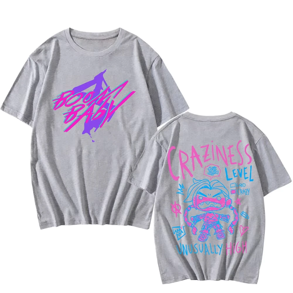 غامض Jinx تي شيرت الكرتون طباعة الكلاسيكية لعبة Harajuku Kawaii تي شيرت قصير الأكمام الجولة الرقبة لطيف التي شيرت سوداديراس لينة