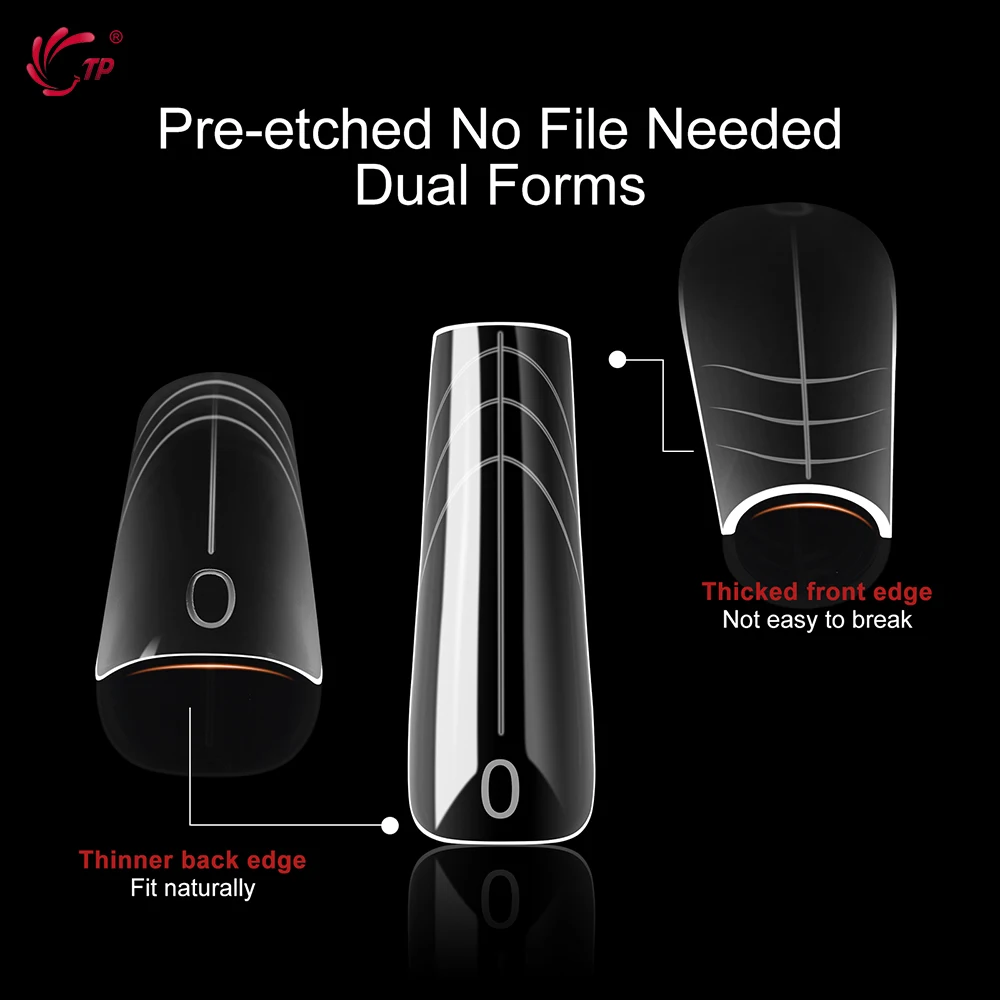 TP 150Pcs/box Nail Dual Forms Acrylic Poly Gel UV Quick Building Molds - Image 4