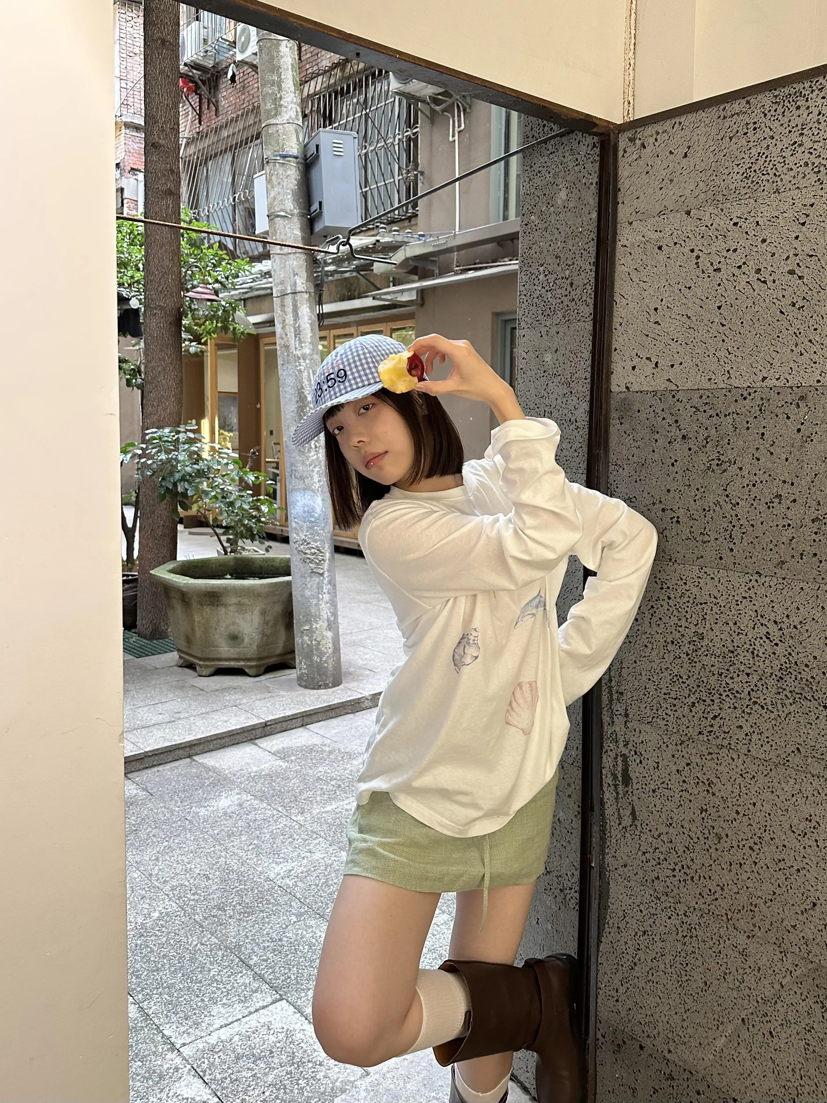 Jupe Courte Rétro en Lin Vert - Short Linen Drawstring avis et prix