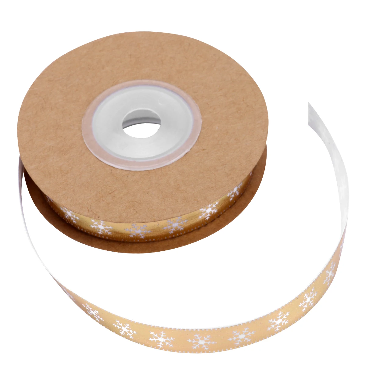 

Christmas Snowflake Ribbon 10M Printed DIY Decorative Cloth Fabric Ribbon for Wrapping Balloon Art Project