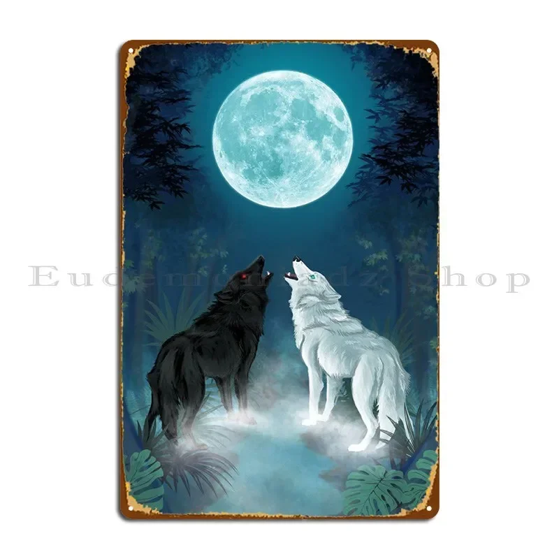The Moon Metal Sign Design Painting Custom Iron Retro Tin Sign Poster