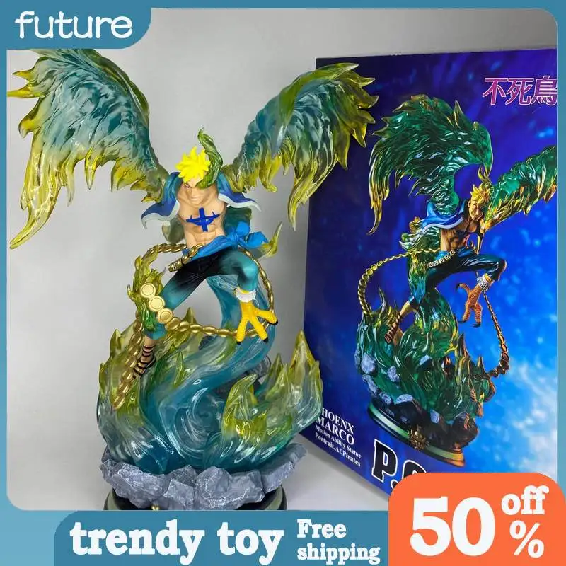 

39cm Quality Version Of One Piece Phoenix Flying Marco One Piece Figure Toy Model Ornament Luminous Collection Gift For Adults