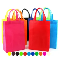 Reusable Non-woven Shopping Bag Eco-friendly Bag Handbag with Handle Solid Color Fabric Bag Birthday, Wedding Party Gift Bag