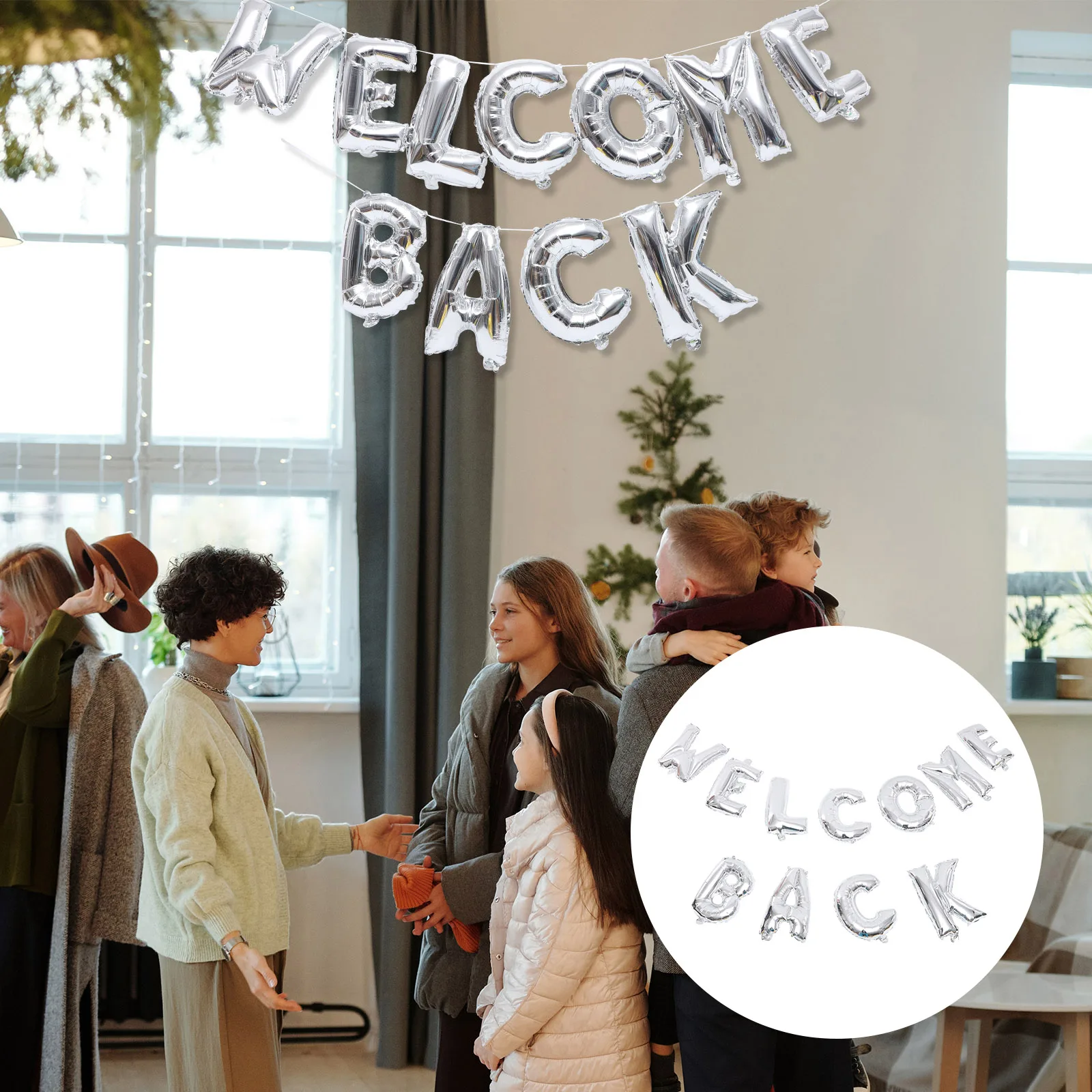 

1Set Welcome Back Foil Balloons School Party Decor Classroom Wall Window Stage Photo Booth Accessory Welcome Back Balloons