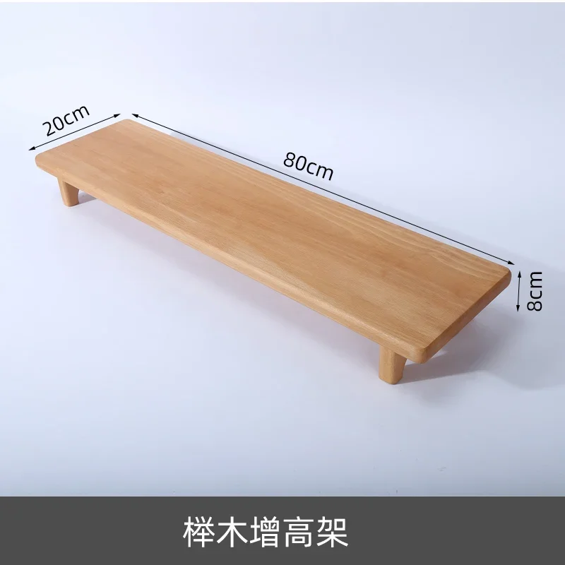 Minimalistisch hoogteverhogend rek Massief houten desktopcomputerstandaard Desktopscherm Monitorstandaard Veelzijdige scène Notebooktafel