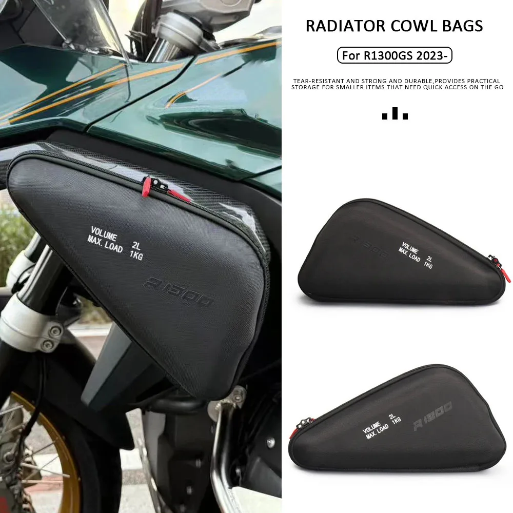 

2023 2024 2025 R 1300 GS 2L Motorcycle Accessories Radiator Cowl Bag Side Fairing Tool Storage Bags 1kg For BMW R1300GS R 1300GS