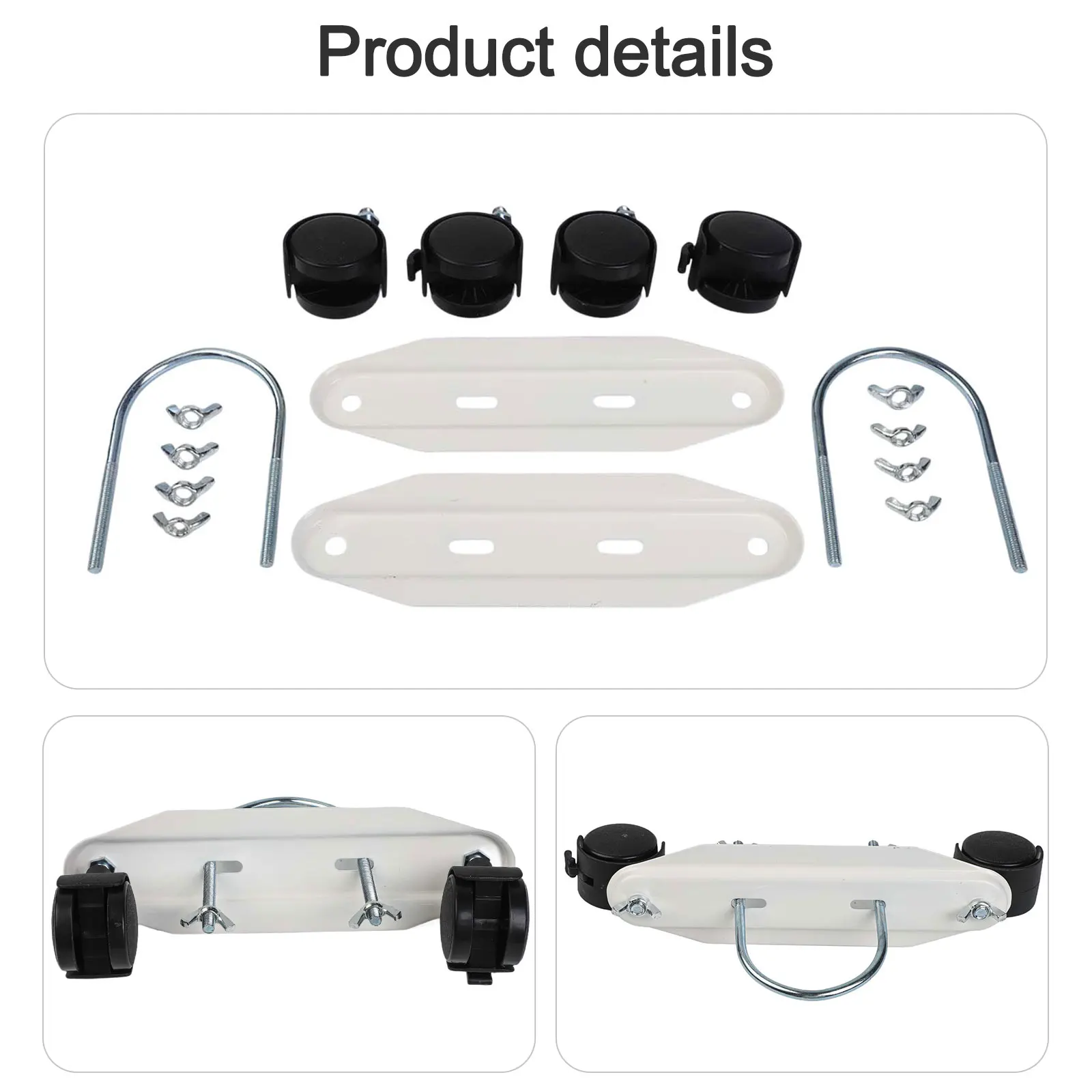 2pcs Mobile Pulley Bracket Carbon Steel 360° Rotated Casters Stand For Oil Ting Hydroelectric Radiator Electric Heater
