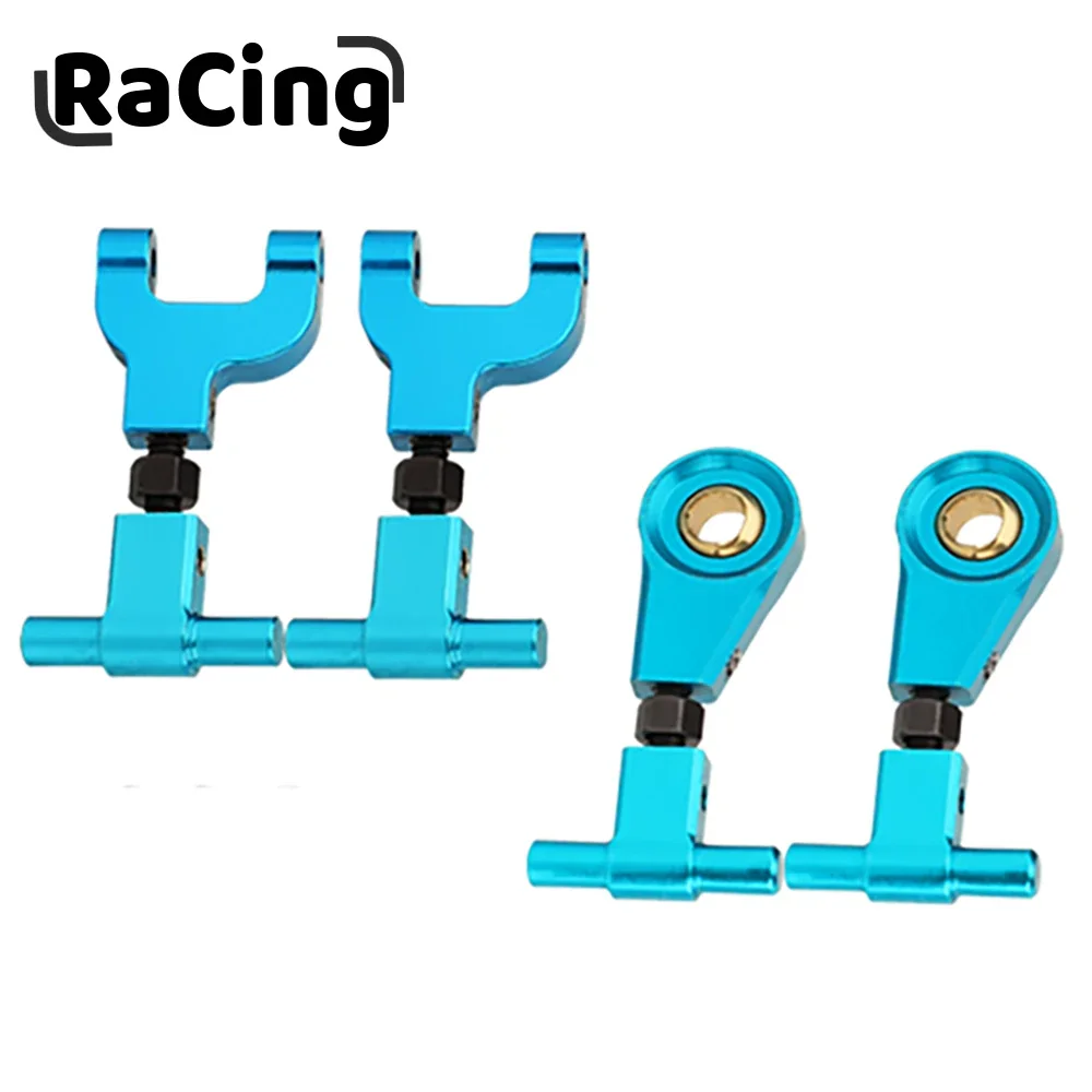 4 pçs liga de alumínio ajustável frente superior braços suspensão e traseira superior balanço braços para tamiya tt02 1/10 rc carro atualizar peças