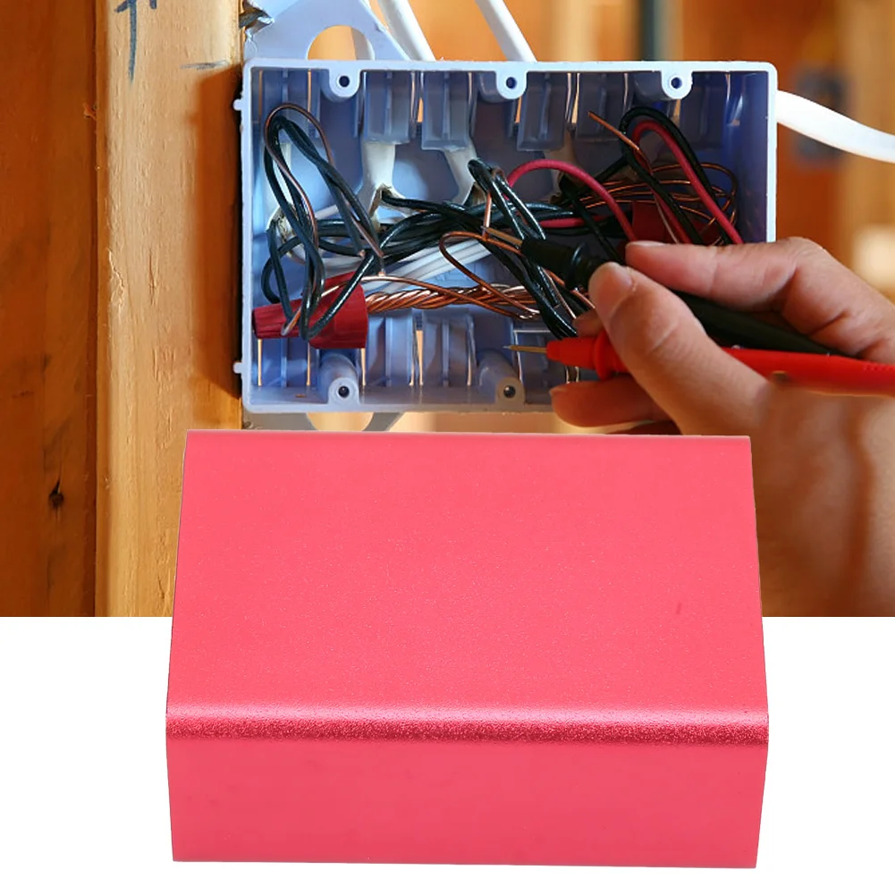 Aluminum Box Circuit Board Instrument Aluminum Cooling Box DIY Electronic Project Enclosure Case Frosted Red DIY Aluminum Box