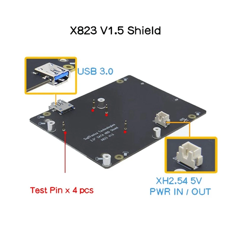 Naspi Lite Kit+X823 Expansion Board+X-C2 Adapter Board+Case For Raspberry Pie SATA HDD/SSD Hard Disk NAS Storage Server