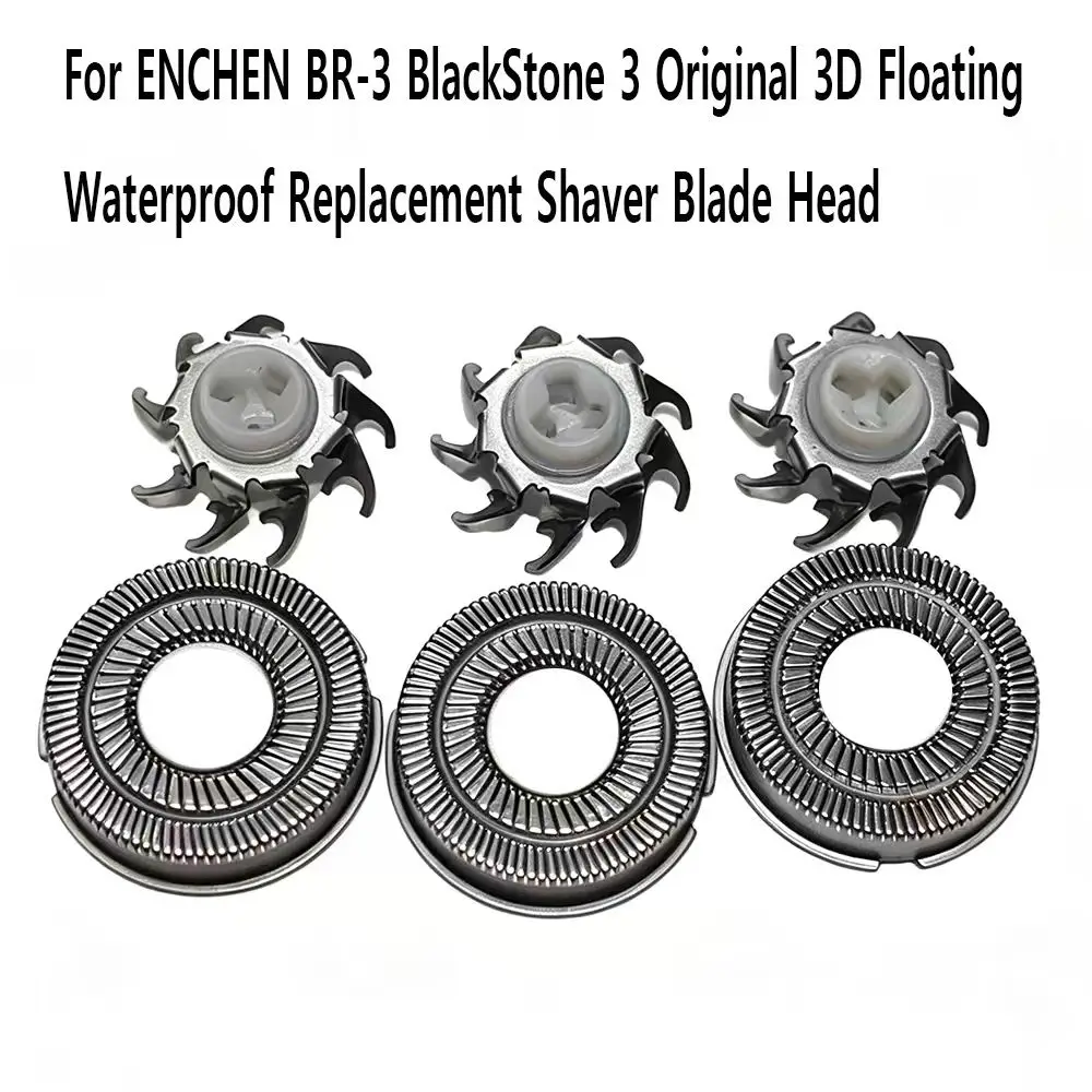 For ENCHEN BR-3 BlackStone 3 Original 3D Floating Waterproof Replacement Shaver Blade Head For Men's Cleaning Use