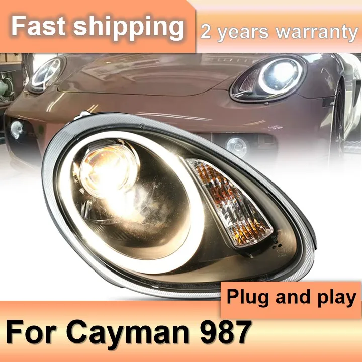 

Car Accessories for Porsche Cayman Head Light 2005-2008 987 Headlight DRL Turn Signal Low High Beam Projector Lens