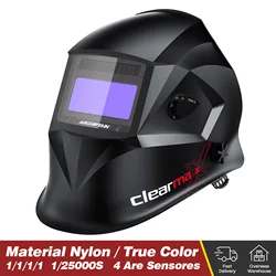 ARCCAPTAIN Welding Helmet Welder Mask Chameleon Large View True Color Solar Power Auto Darkening Welding For Arc Weld Grind Cut