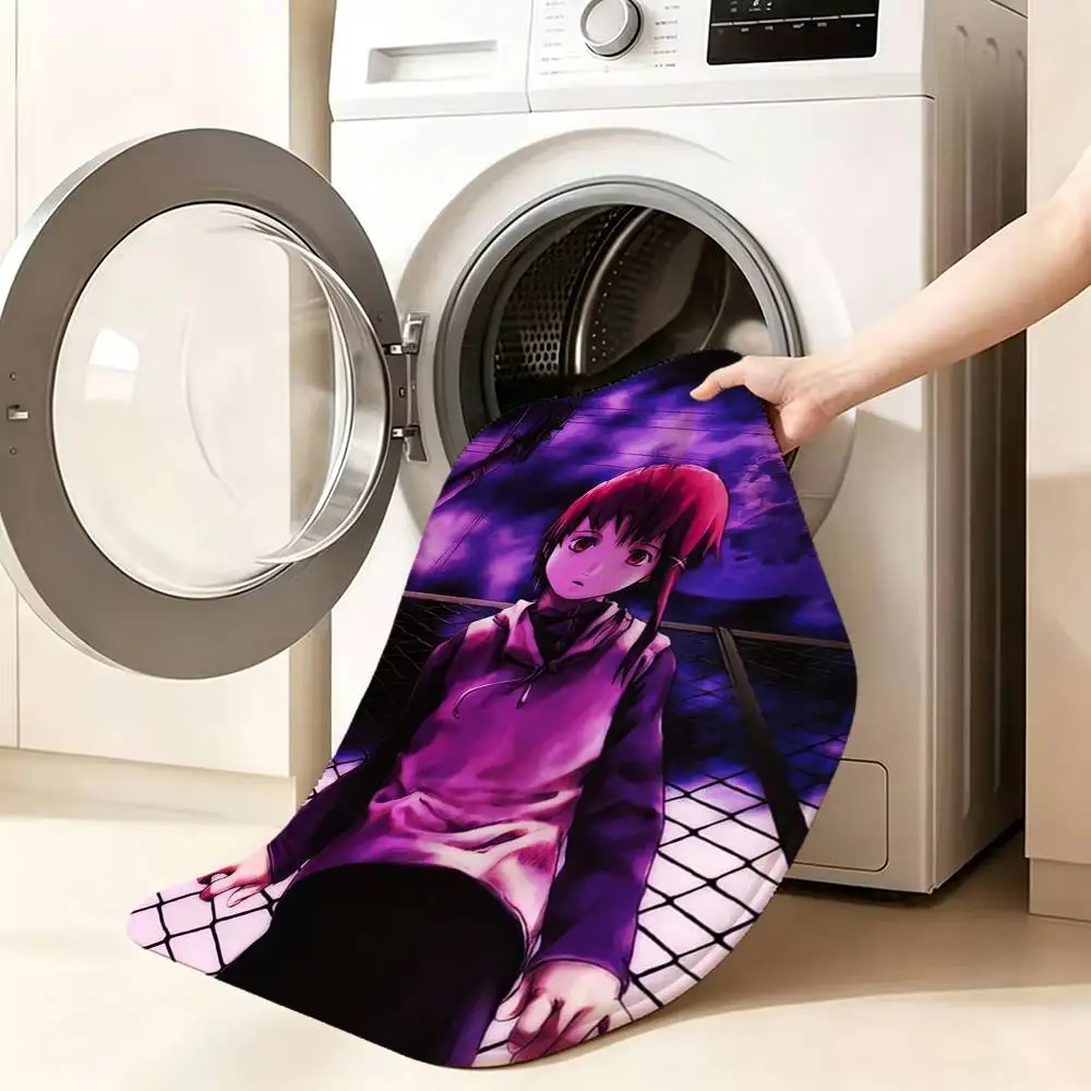 SSerial E-Experiments L-Lain Floor Mat Soft Non Slip for Entry Door Bathroom Indoor Home Decorative Carpet
