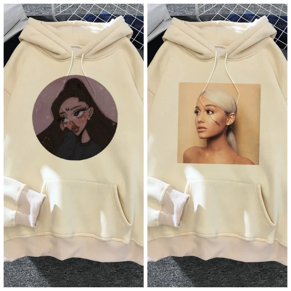 

Модная повседневная забавная толстовка с капюшоном Ariana Grande Hara Jugu 90-х S, мужской и женский пуловер с узором, большой свободный модный