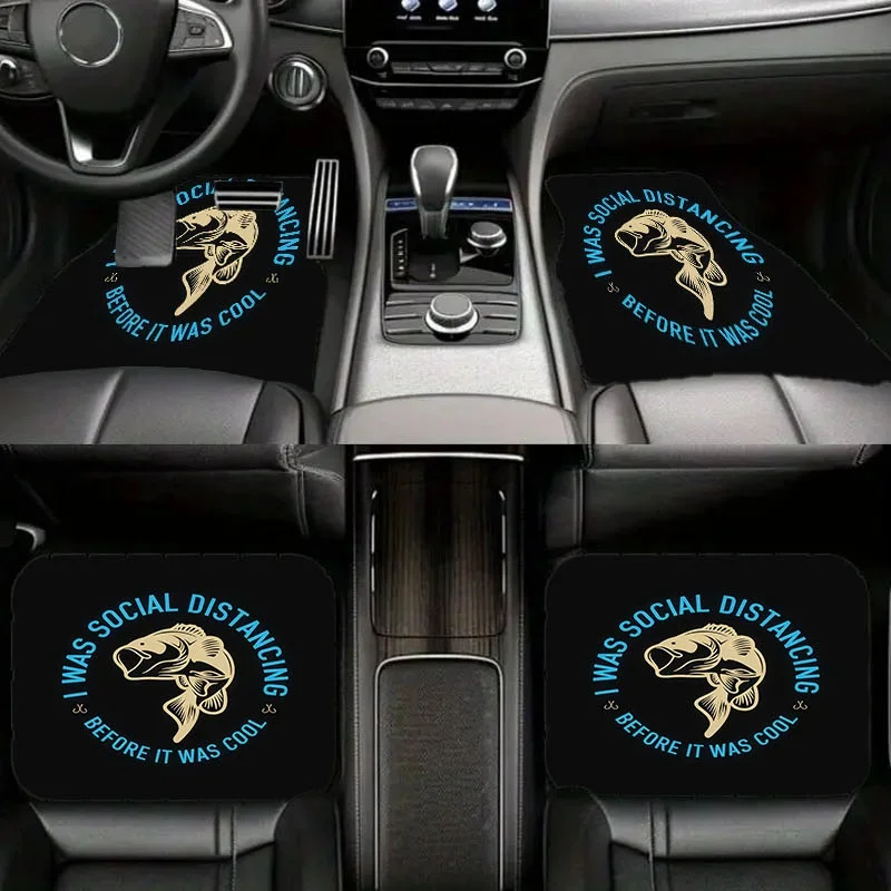 Floor Mats (4pcs Set), Twill Material, Comfortable And Durable, All-Season Protection, Fits Most Vehicles (Sedan/SUV/Van/Truck),