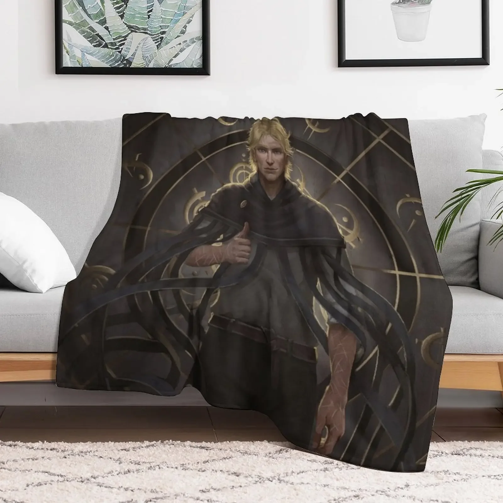 Mistborn - Kelsier snaps in the Pits of Hathsin Throw Blanket Summer valentine gift ideas Blankets