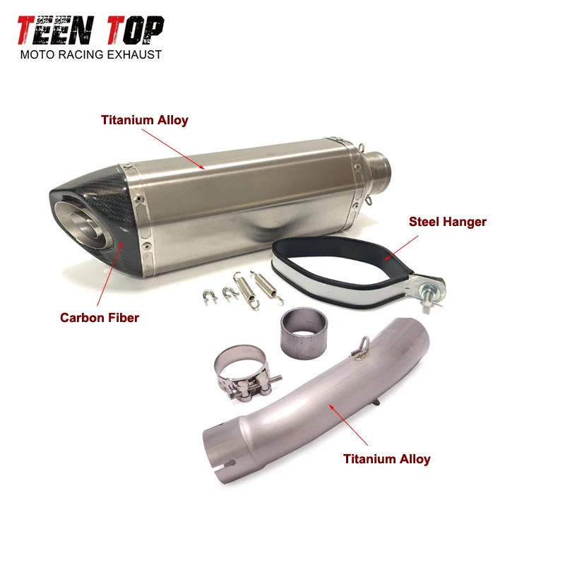 51mm Exhaust Muffler Titanium Alloy Motorcycle Exhaust System For KTM 250 ADV Exhaust For KTM 390 ADV 2020-2022 Tubo De Escape