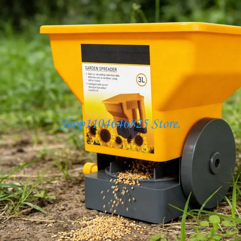 Adjustable Salt Spreaders Manual Crank 3L For Driveway And Farm Even Spreading