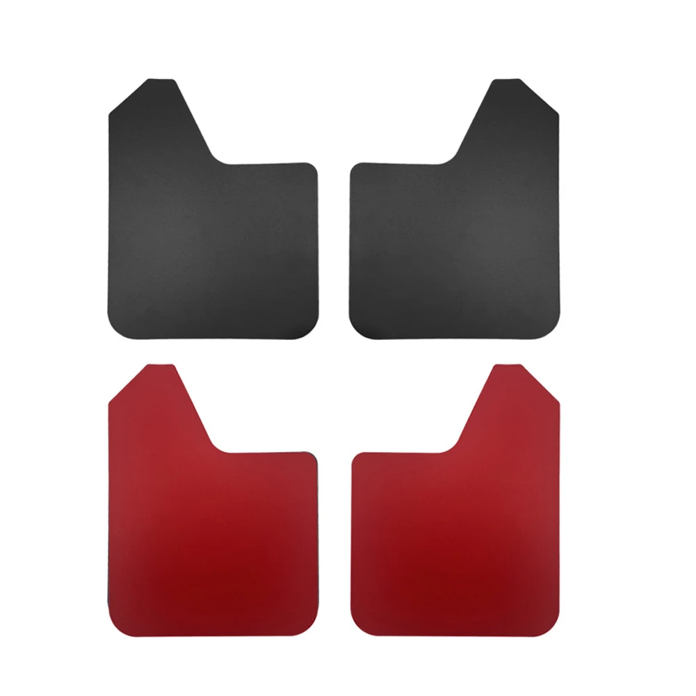 Universal Mud Flaps Rally Sport Armor Mud Flaps Black & Red PVC Mudguard Flares For Peugeot VW AUDI Ford Renault Car Van Pickup