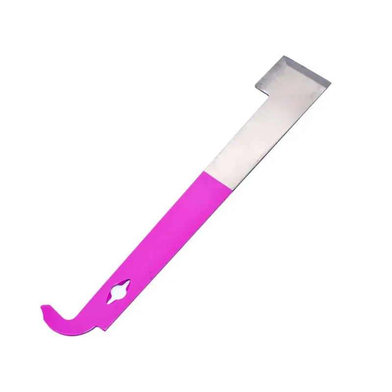 Beekeeping J Shape Hook Pink and Red Stainless Steel Bee Hive Tool Frame Lifter and Scraper Beekeeper Tool Scraping Equipment