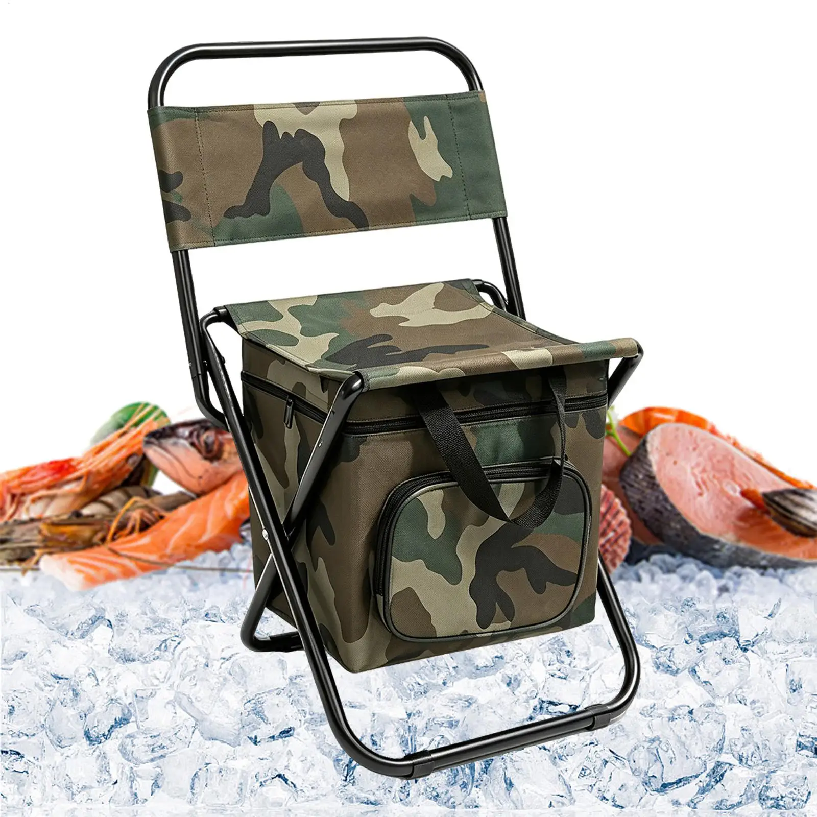 Portable Stools For Adults Small Lightweight Camouflage With Handle Compact Small Folding Stool Chair For Camping Travel Fishing