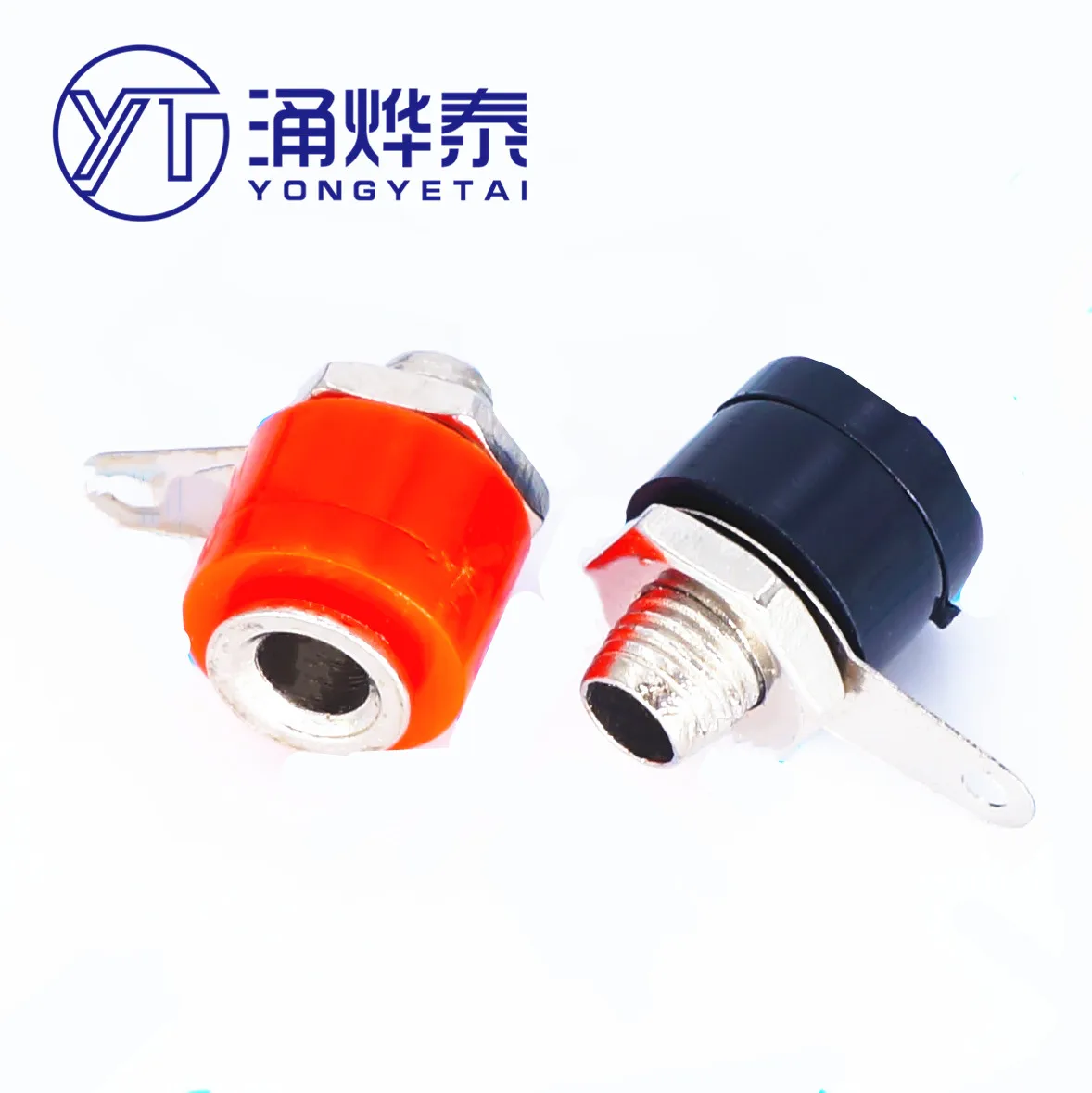 YYT 10pcs Red and Black 4mm Banana Binding Post 4mm Banana Socket Female Plug DIY Adapter