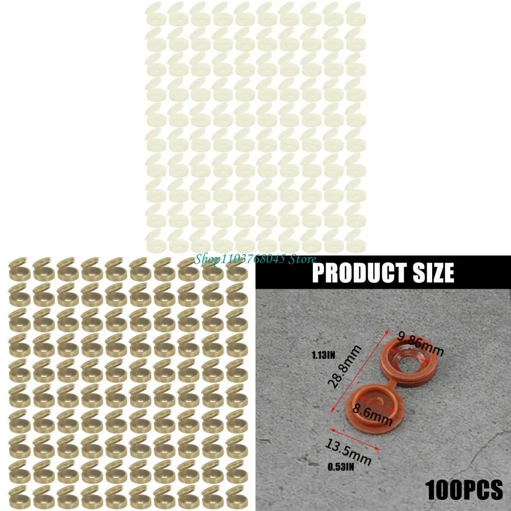 

R53F 100pcs Пластиковые винтовые крышки крышка гайки сгибание с защелки