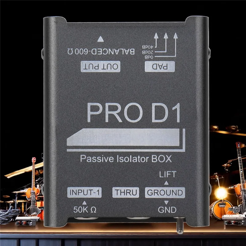 Eccellente isolatore audio Eliminatore di rumore di corrente audio Sensore per strumenti DI Box per basso