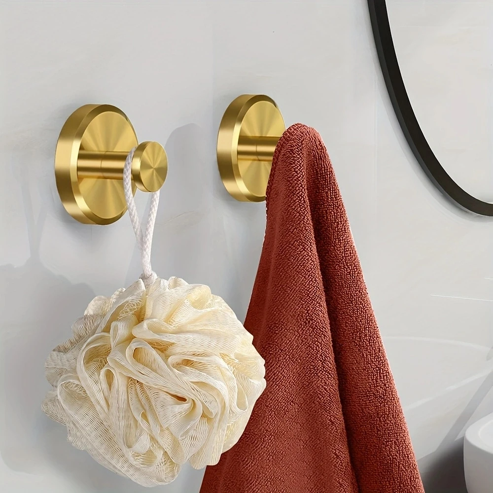 خطافات أكواب شفط ذهبية - مقاومة للماء، سهلة التركيب للاستحمام والحمام والمطبخ والمزيد - تحمل ما يصل إلى 15 رطلاً - مثالية للمناشف #3