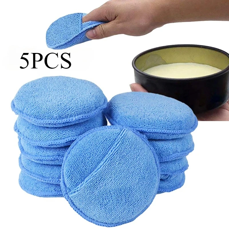 

Полировальные губки для автомобиля, восковые губки из микрофибры, круглые мотоциклетные автомобильные восковые аппликаторы, полировальные поролоновые губки, инструменты для чистки