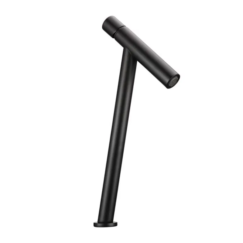 

Modern Single-Hole Basin Faucet Rose Gold Finish Simple Creative Deck Mount Single Brass Bathroom Cabinet Toilet High Water