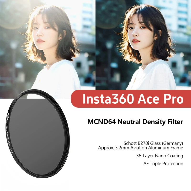 für Insta360 Ace Pro Action-Kamera CPL MCUV ND8 ND64 Filterset 49MM Wasserdichte Objektivfilter für Insta 360 AcePro Zubehör – Detail 17