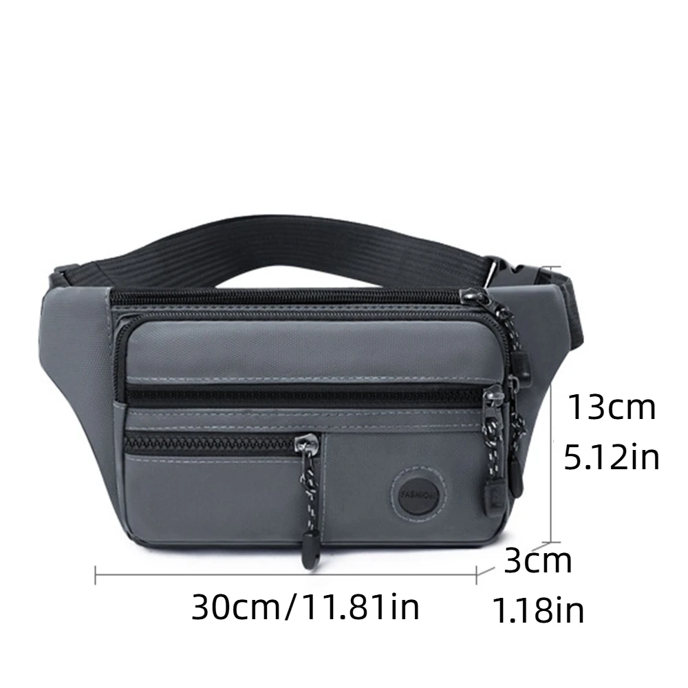 Multi-function Men Running Waist Bags Waterproof Lightweight Marathon Running Bag Large Capacity Wear-resistant Fanny Phone Pack