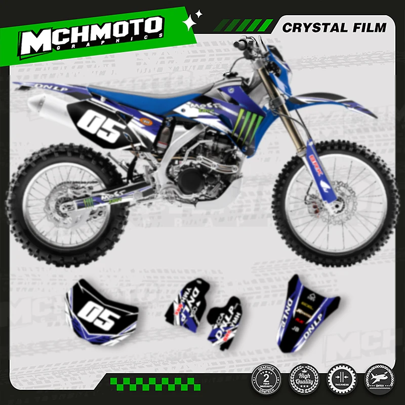 

MCHMFG мотоциклетные графические наклейки наборы для YAMAHA 2007-2014 WRF250 2007-2011 WRF450 номер имя на заказ