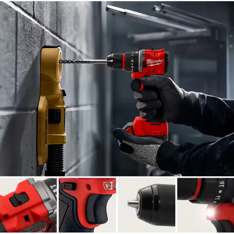 Taladro multifuncional inalámbrico 3 en 1, taladro de impacto portátil compacto de alta velocidad, potencia ligera profesional de 18v