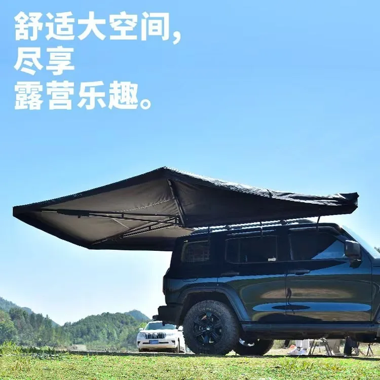 Outdoor SUV side tent side account roof 270 degrees legless fan side account