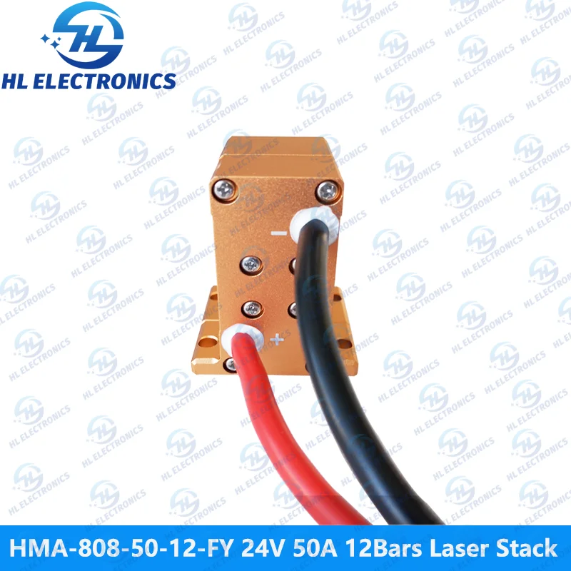 HMA-808-50-12-FY-D1 12Bars 24V 50A 600W 808nm Laser Stack for Hair Removal Machine