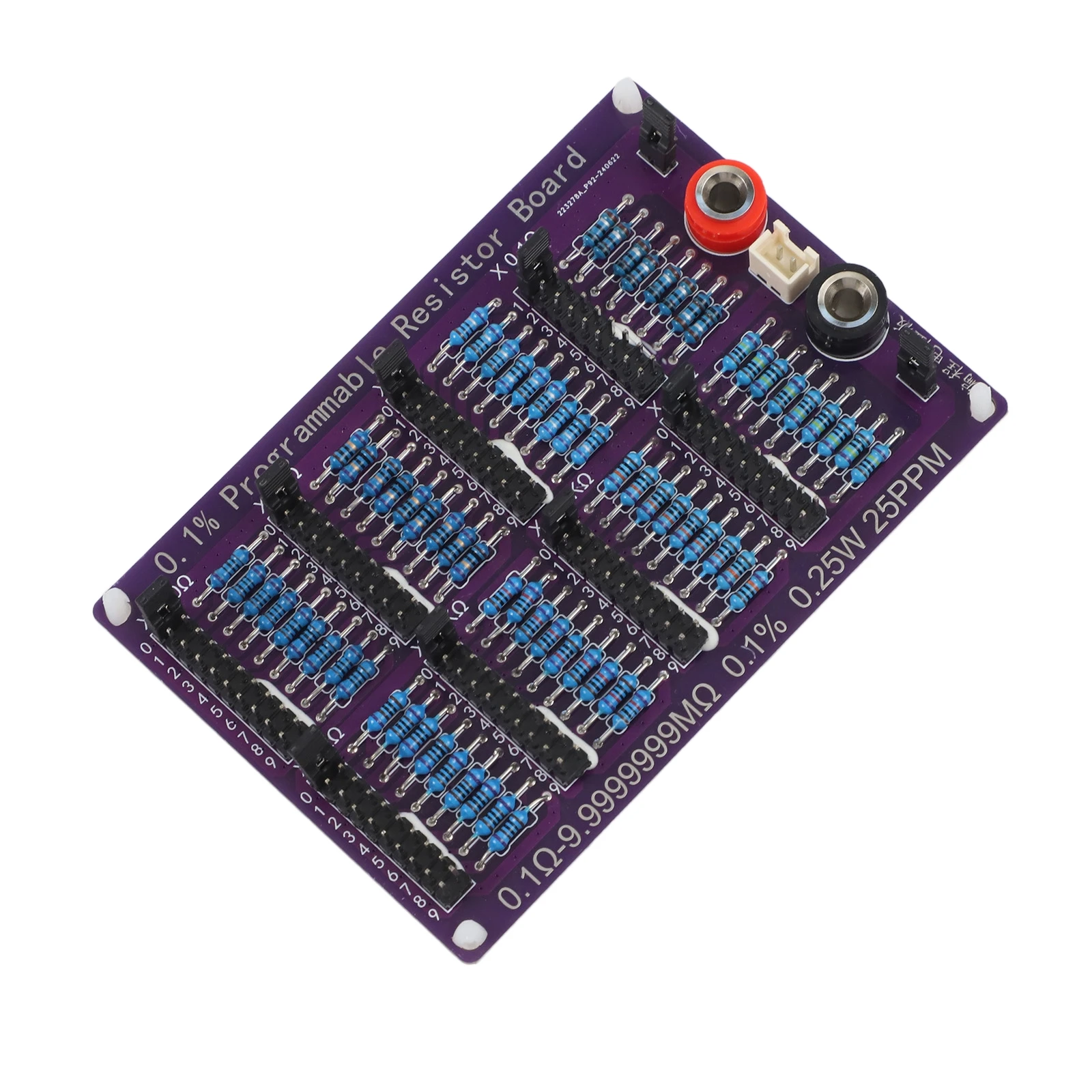Resistor Board Featuring Components and Gold Plated Pins for Superior Performance in Programmable Applications