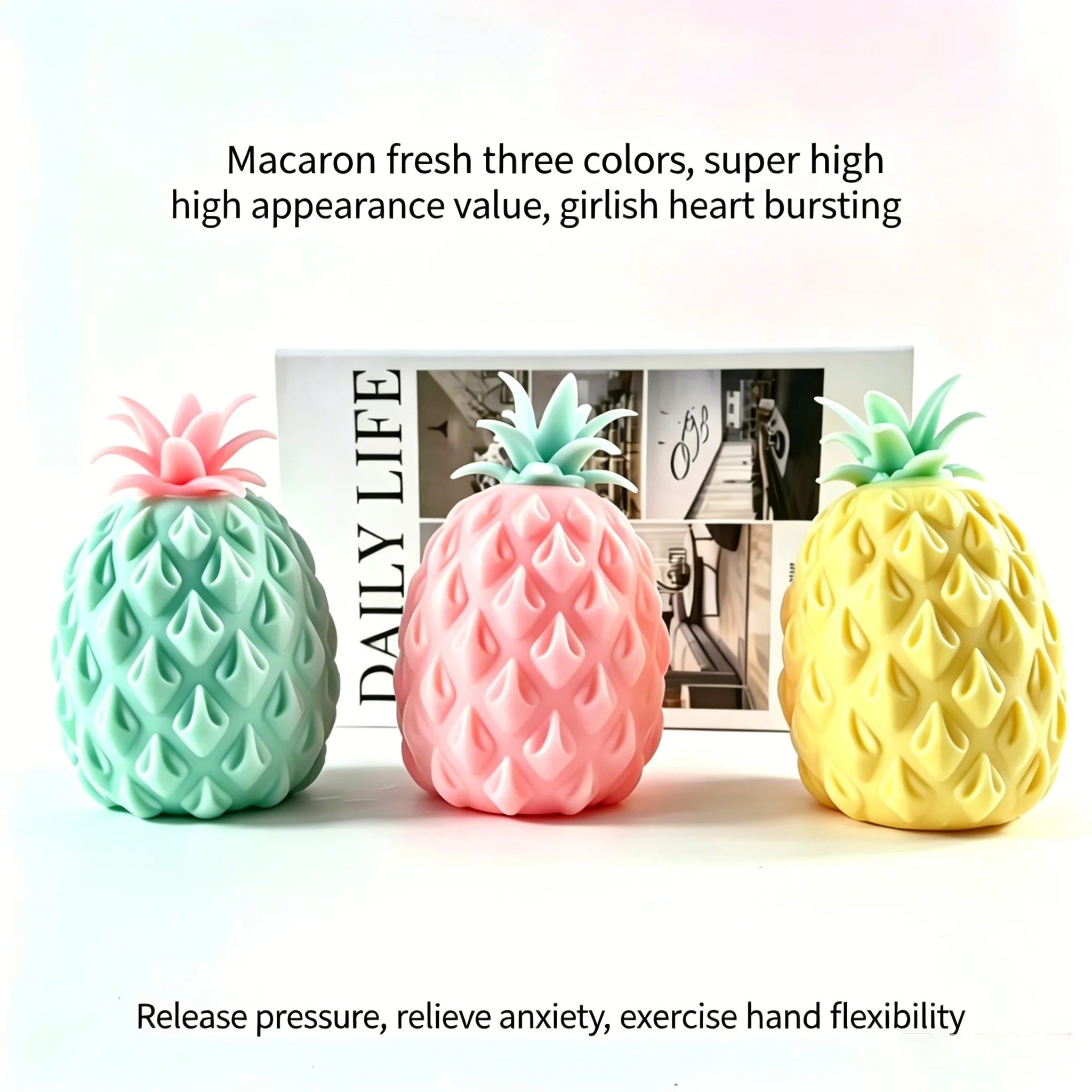 Pineapple Stress Relief Ball Soft Squeeze Toys Water Feeling Squishy Sensory Toys Water Beads Squeeze Fidget Toy Anti Anxiety