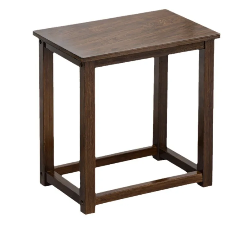 난주 원목 사각 스툴 낮은 스툴 신중국풍 차 카트 차 테이블 전용 스툴 차실 레트로 소형 차 스툴