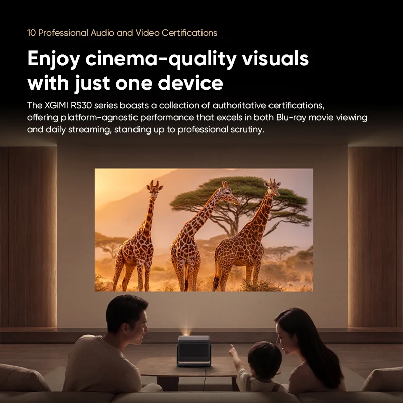 XGIMI RS30 Pro Max 4K Laser Projector 4800 ISO Brightness HDR Harman Kardon Sound IMAX Enhanced Home Theater UHD Projector