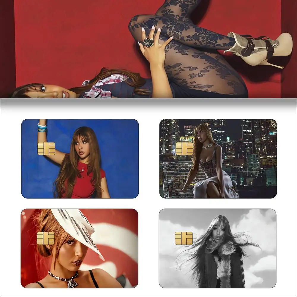 Singer Pink Pantheress Anime 4pcs 1Set Film Skin Sticker Tape For Bank Credit Debit Card