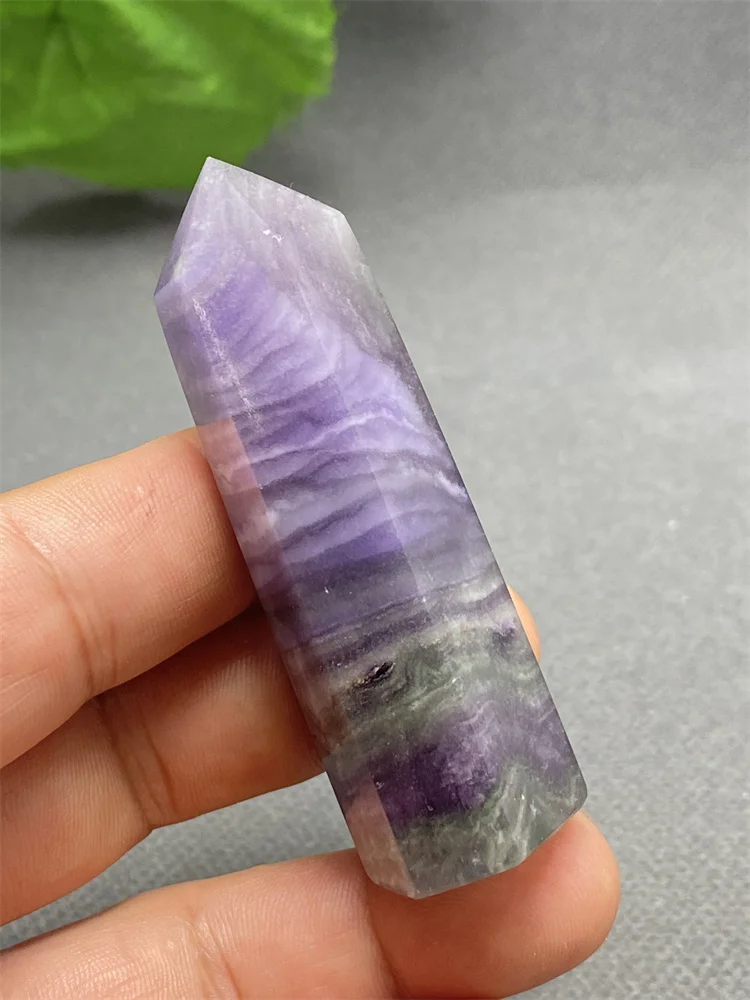 Natural Colorful Fluorite Crystal Tower Reiki Meditation Chakra Polishing Wand Home Decor