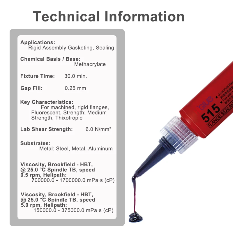 515 flange avião selante anaeróbico flange adesivo flexibilidade camada flange junta vedação cola à prova dwaterproof água calafetagem & tubo de vedação