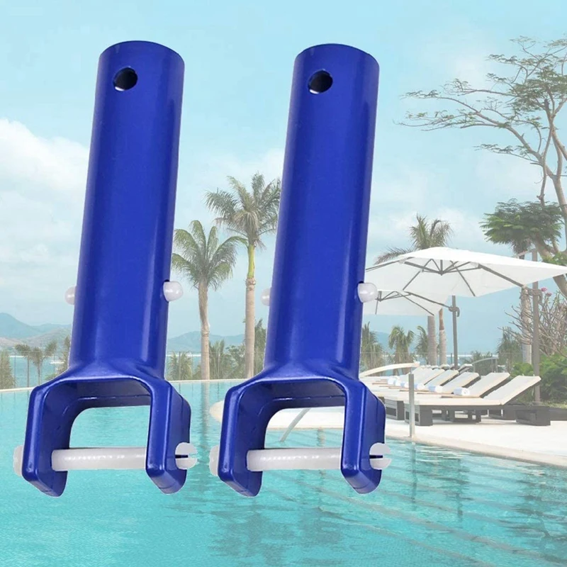 Swimming Pool Vacuum Head Handles Pool Cleaning Tool Replacement Accessories With V-Shaped Clip 2 Pack